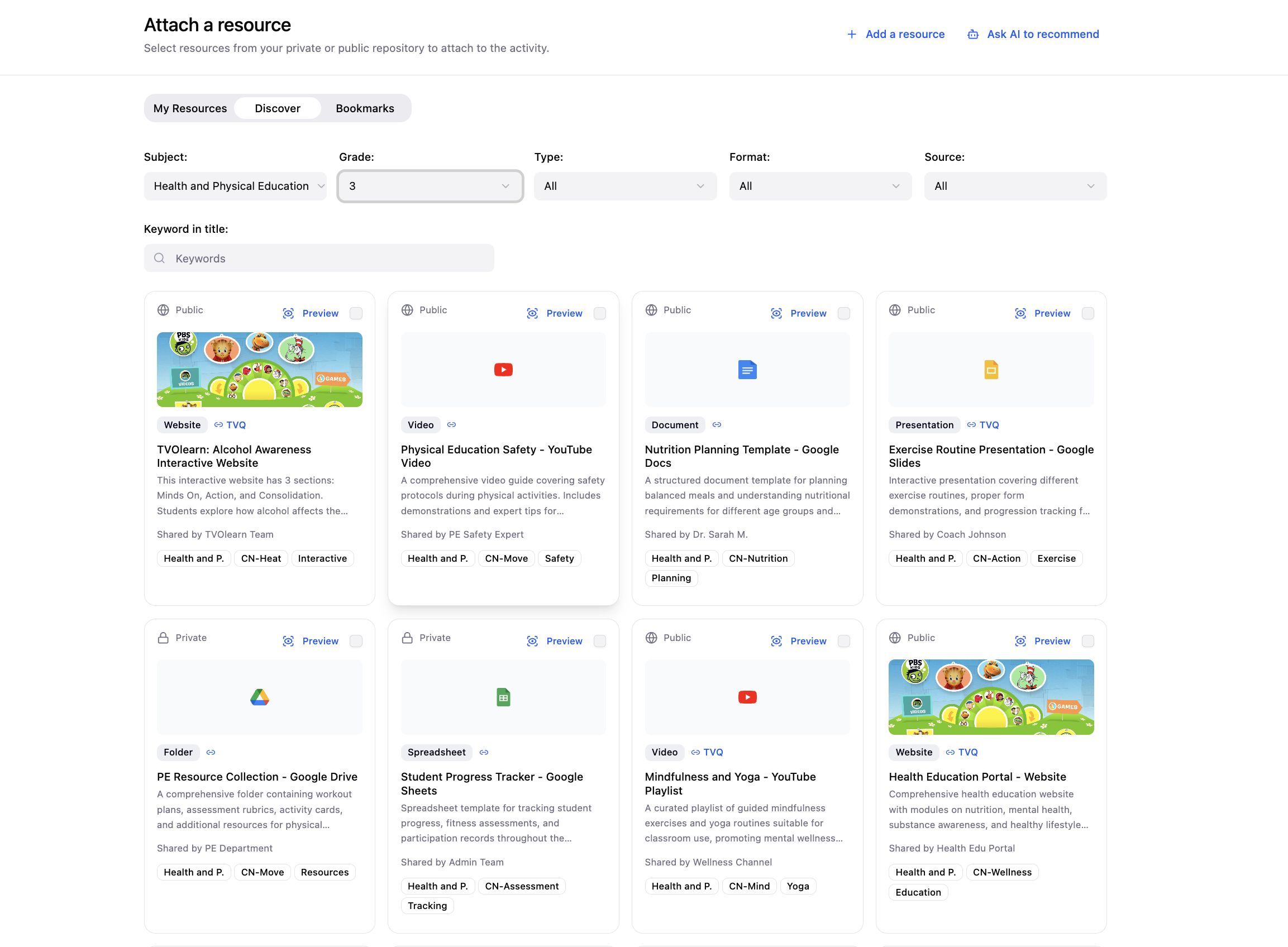 Responsive Planning Interface